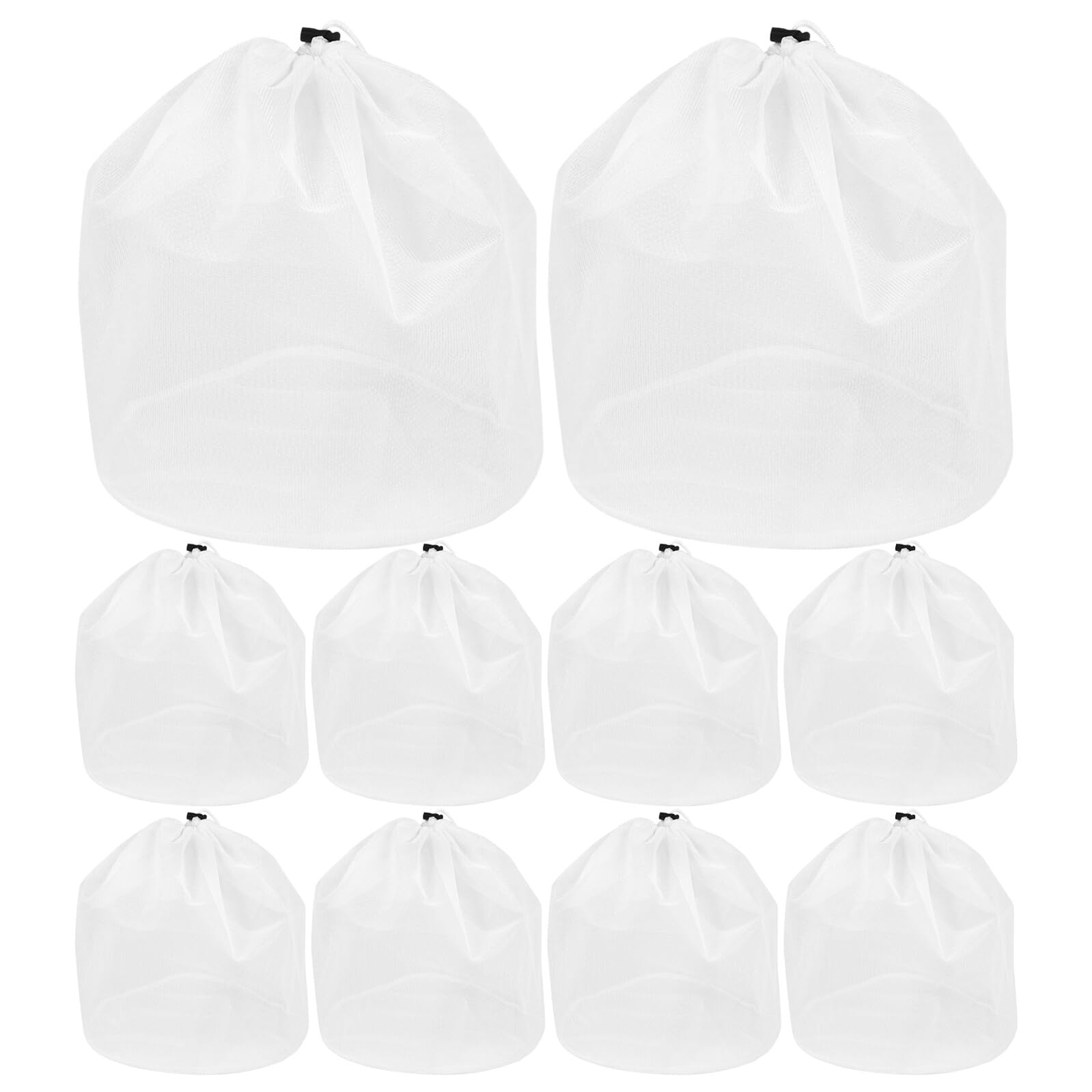 TOPBATHY 10 Unidades Bolsa para Lavar Lencería y Ropa Delicada Cierre de Cordón, Malla de Poliéster Resistente Que Mantiene la Forma, Adecuado para Lavado a Máquina y Viajes