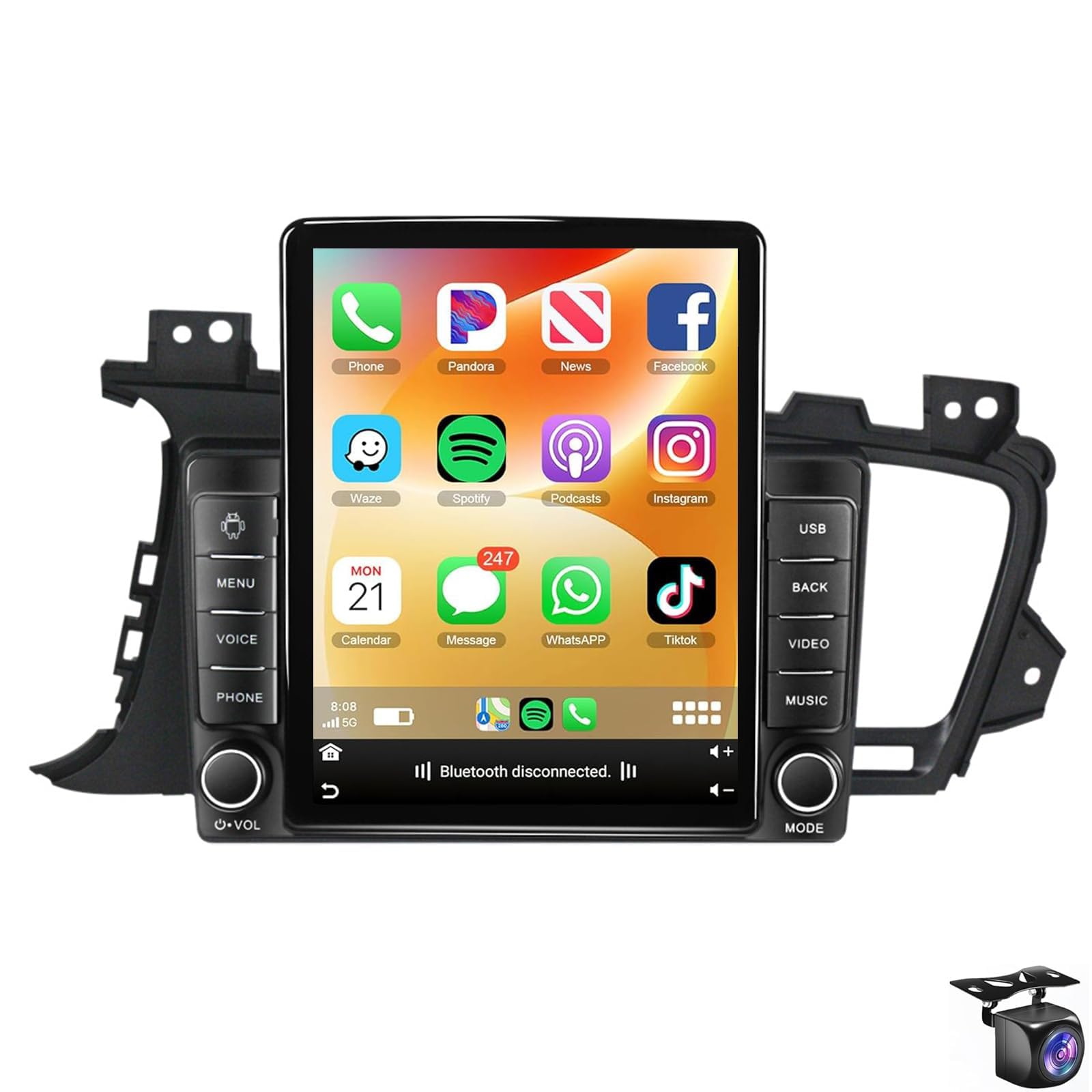 BCBSYCJP Car Radio with Wireless CarPlay Android Auto for Kia Optima K5 Radio 2010-2014 9.7 Inch Stereo Mirror Link Bluetooth with Android Auto Carplay Wireless WIFI FM GPS,4 Core 2G+32G