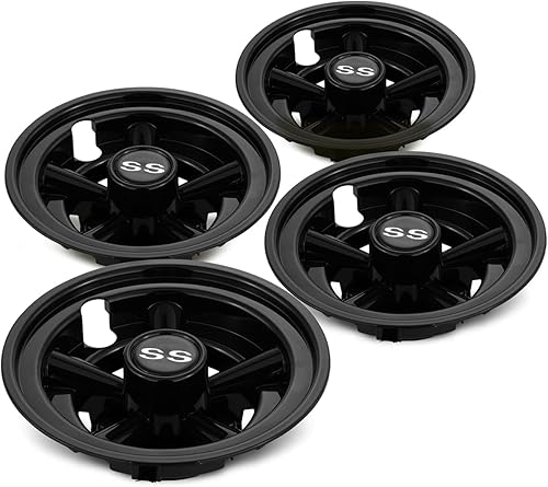 Accesorios para carrito de golf, tapas de rueda para YamahaClub CAREZ-GO Par Car de 8 pulgadas (juego de 4) (negro)