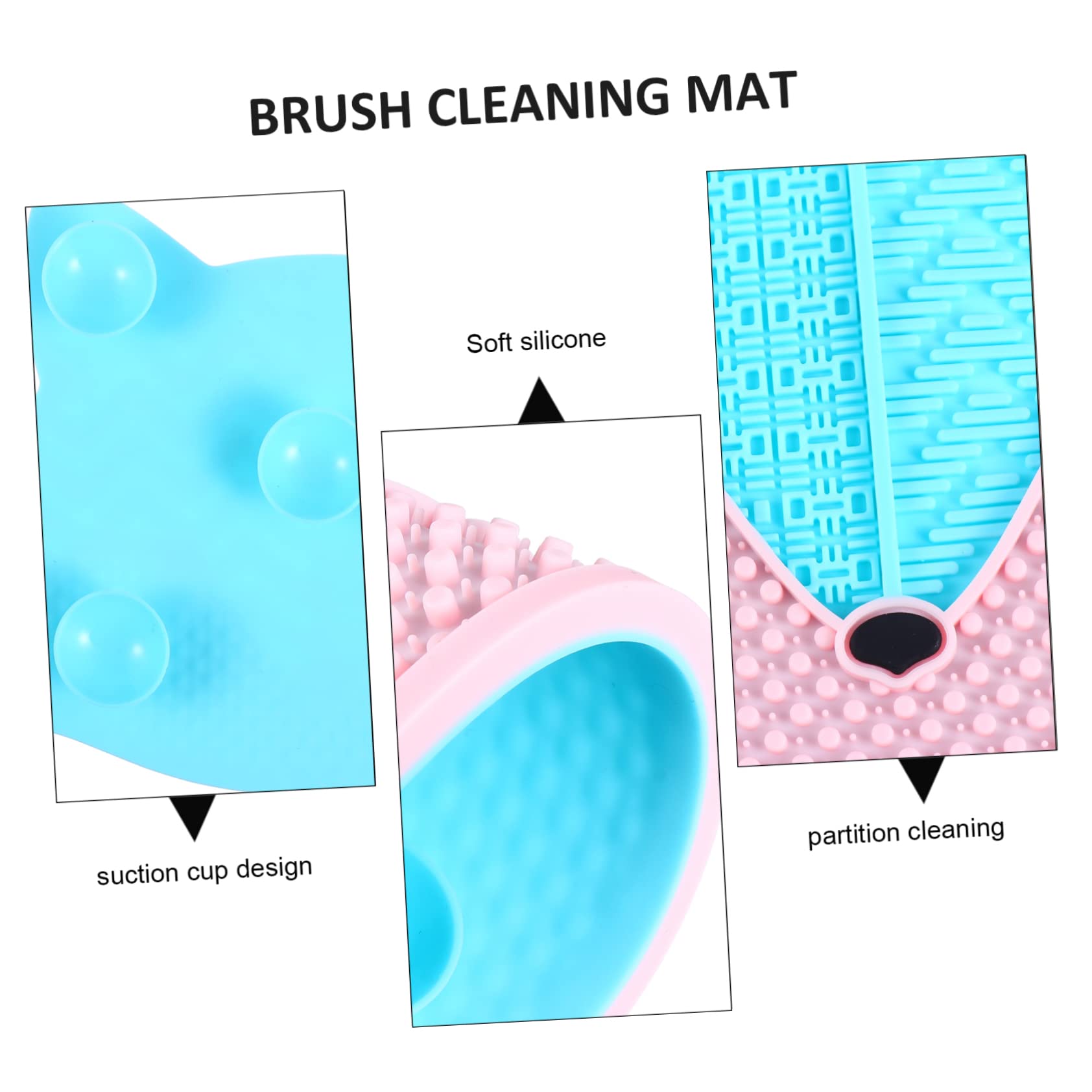 MAGICLULU 3 Pz Trucco Scrub Alla Volpe Kit Del Make up Stendino Per Pennelli Da Trucco Detergente Per Pennelli a Secco Tappetino Per Pennelli Da Trucco Gel Di Silice Cosmetico Rossore