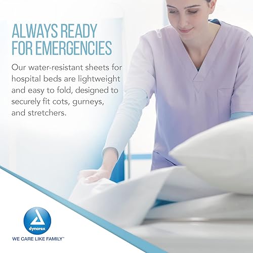 Miniatura 4 de Dynarex Sábanas desechables, Gurney, impermeables, 30 x 85 pulgadas, paquete de 50