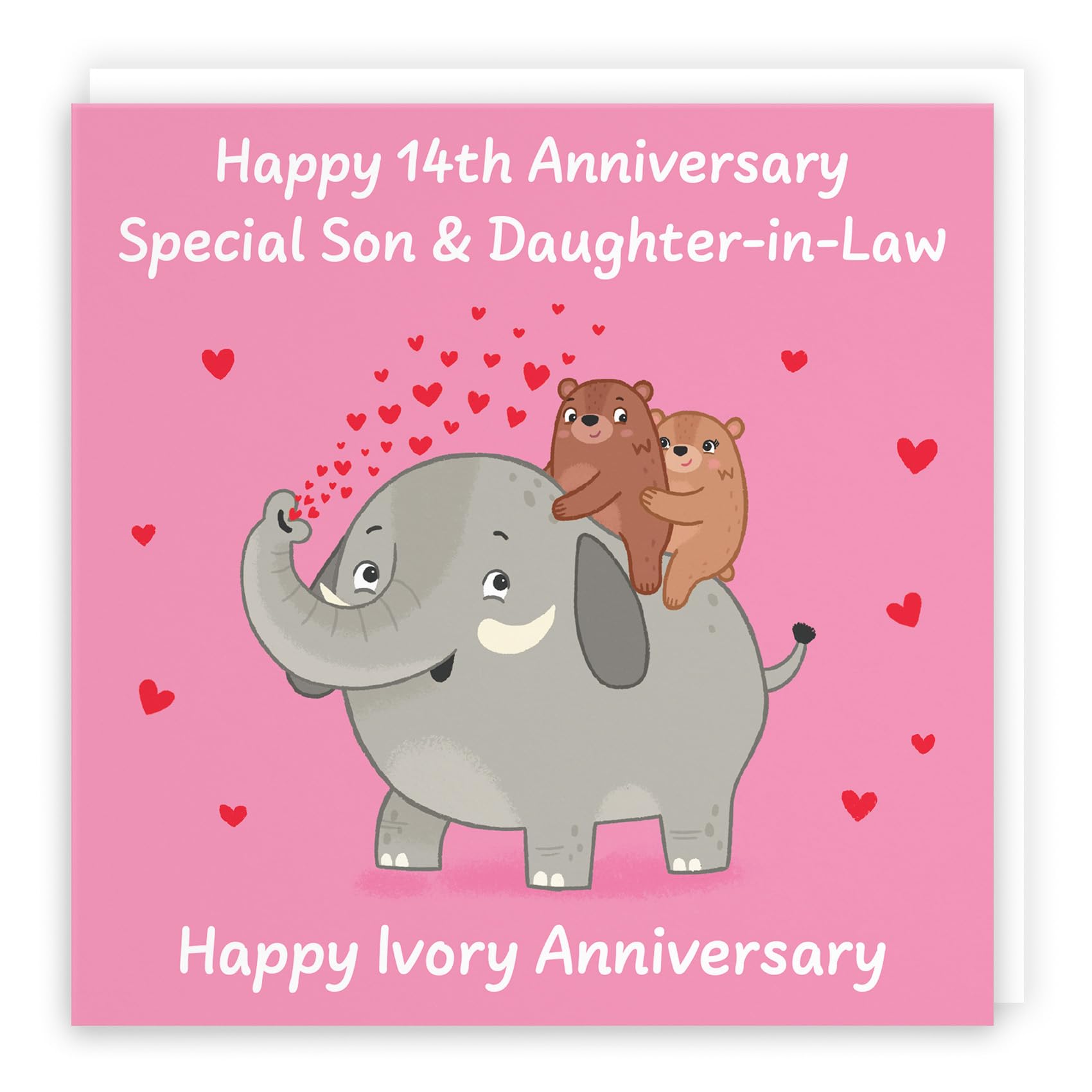 Hunts England, Son And Daughter In Law 15th Anniversary Card, Crystal Anniversary, 15 Years