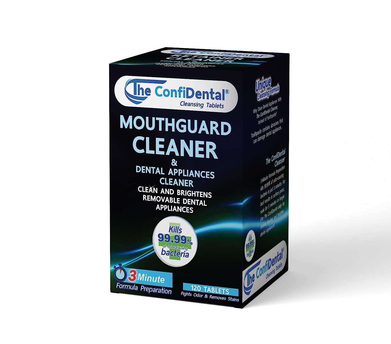 Cleansing Tablets (120tablets) - 4 months supply. Retainer, Mouth Guard and Dental Appliances Cleaner. Keep your Dental Alliances Fresh and Clean like new.
