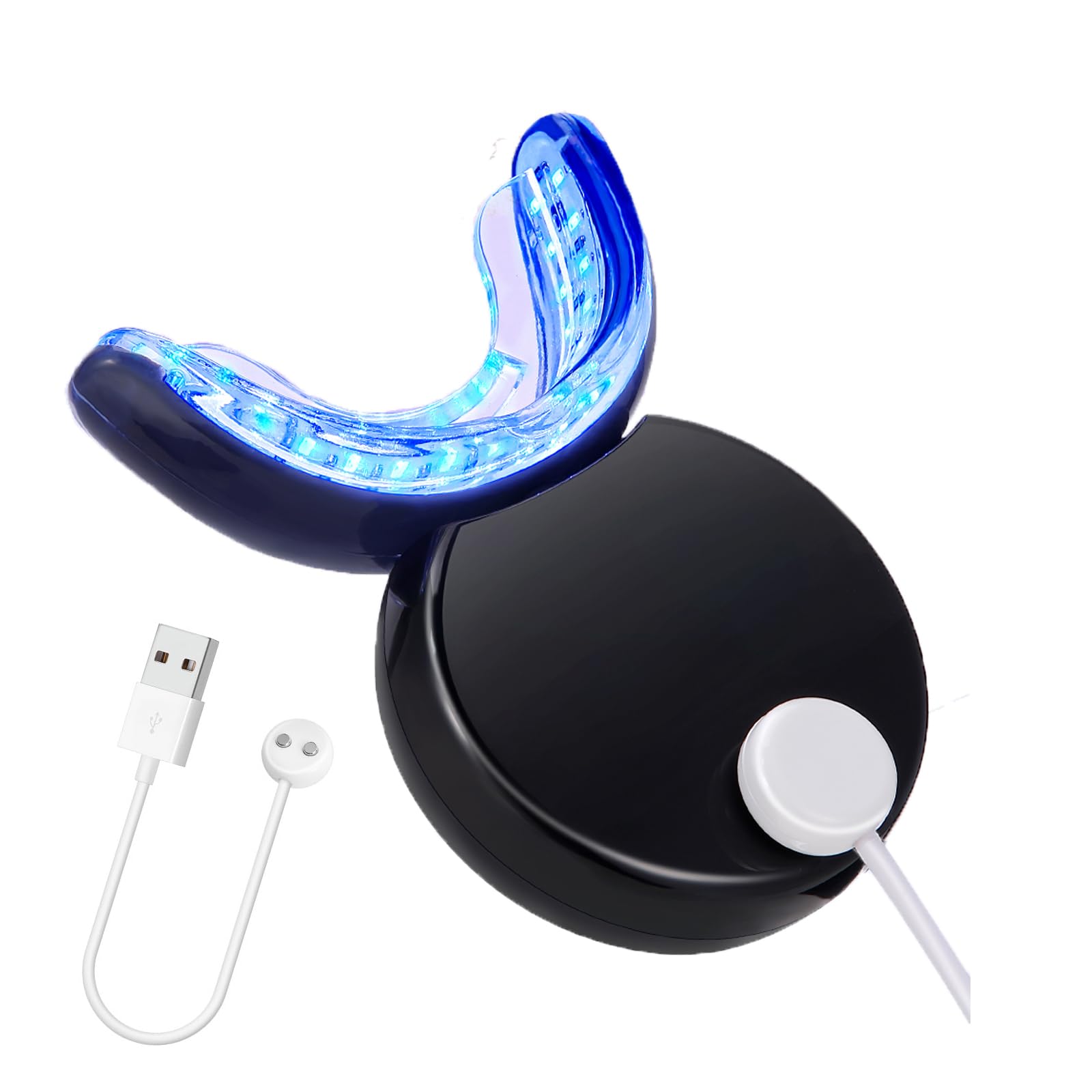 Kit Blanqueamiento Dental, Blanqueador Dental Profesional con Luz Led y Gel Blanqueador Dental, Blanquear Dientes Fácilmente en Casa, Seguro e Indoloro, Para Manchas de Humo, Dientes Negros e Sarro
