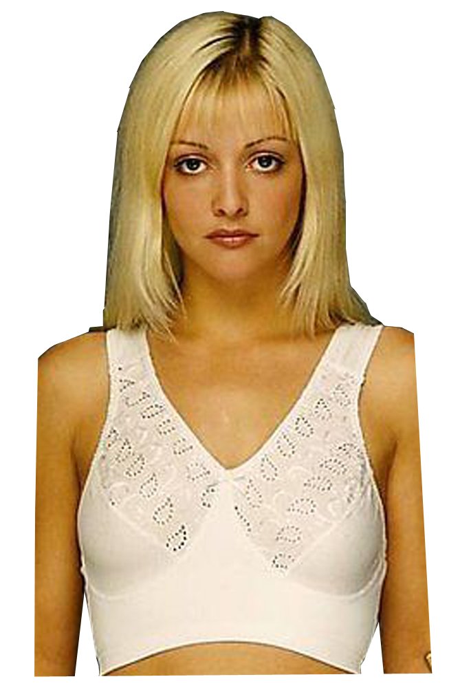 CITY BRAS Ultra comfort cotton overhead vest White bra (34B)