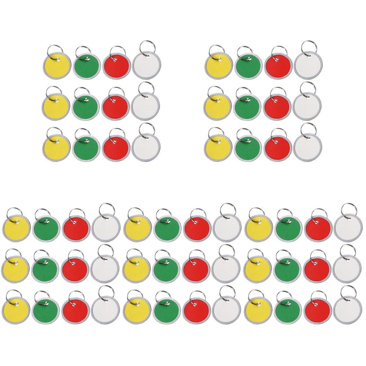 Operitacx 5 Set Etichetta Etichetta Vuota Copritasti Tag Chiave Etichette Vuote Cartellini Riutilizzabili Tag Identificativi Chiave Nastro Identificativo Della Valigia Alluminio 50 Pezzi * 5