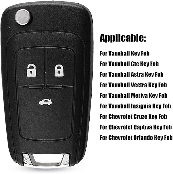 Replacement Astra Key Fob,3 Buttons Ope-l Insignia Remote Key Case