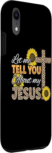 Miniatura 21 de Funda cristiana para iPhone 11 Pro Max Let Me Tell You About My Jesus Leopard Sunflower