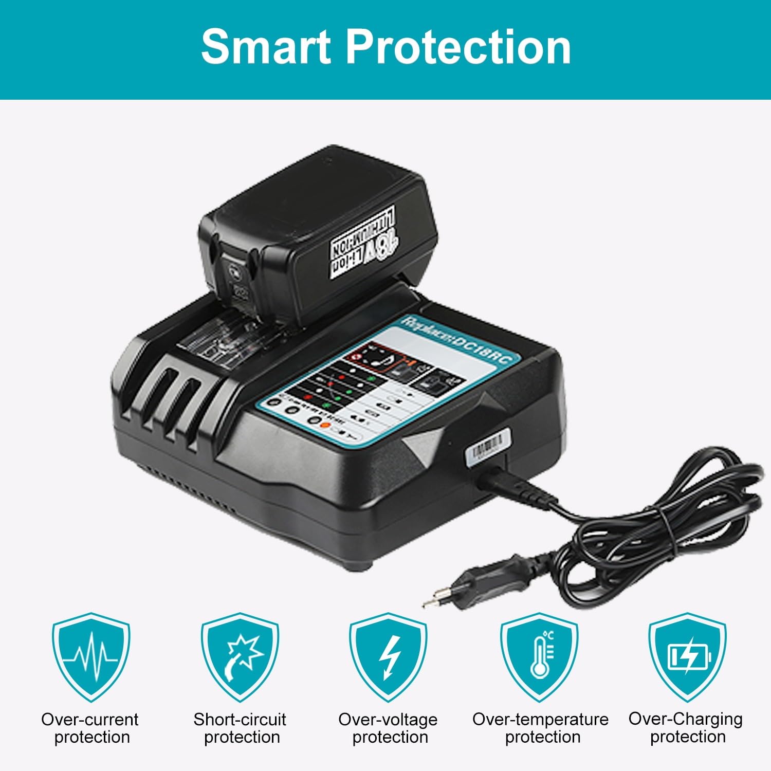 Energup 18V 4.0Ah Batería + Cargador para Makita Batería 18V BL1860 BL1850B BL1850 BL1840 BL1830 BL1820 LXT400