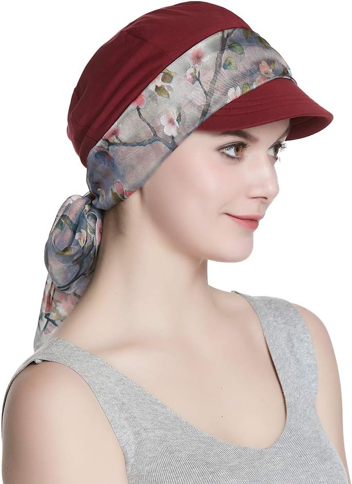 Alnorm Breathable Cotton Hat and Scarf Set Chemo Headwear for Women - Image 4
