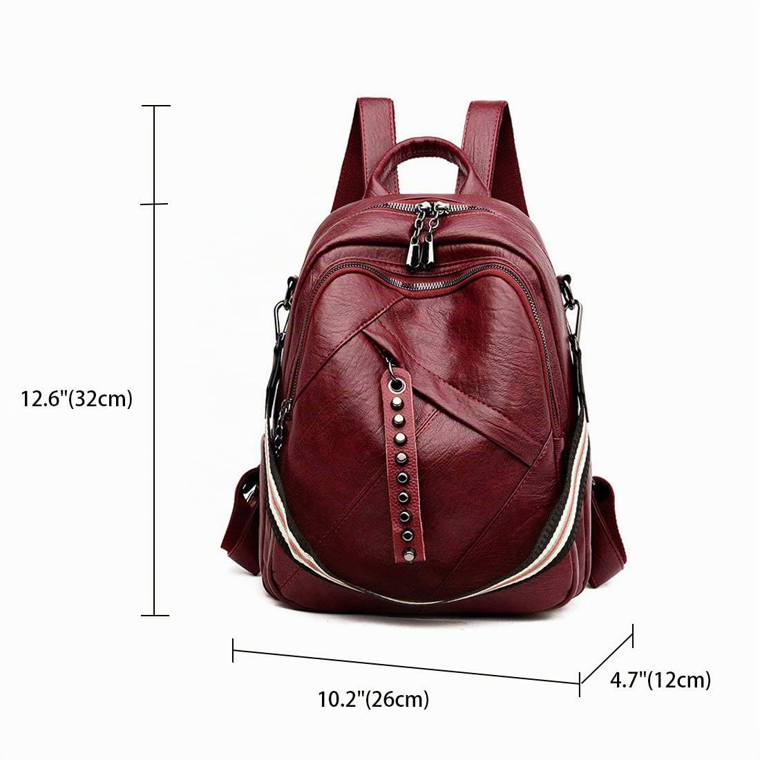BUKESIYI Mujer Bolsos Mochila Niña Vestir Antirobo Pequeña Casual Bandolera Portatil PU Cuero Piel ES78196