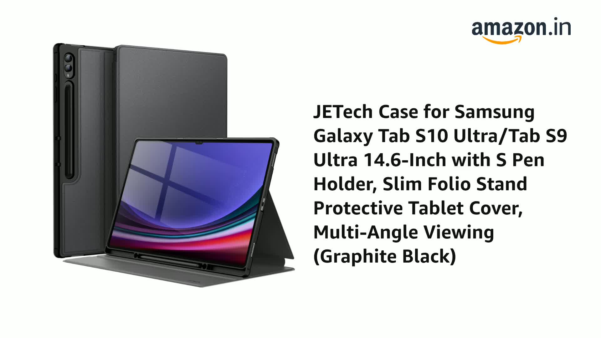 JETech Cover Case for Samsung Galaxy Tab S10 Ultra/Tab S9 Ultra