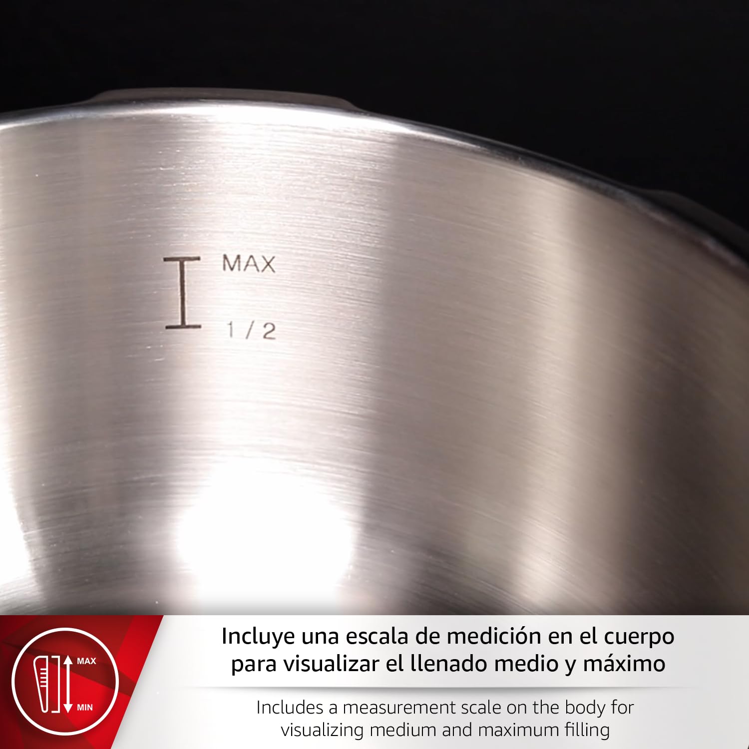 Magefesa EasyClick - Olla Express Rápida de 6 Litros, Acero Inoxidable 18/10, Apertura Fácil, Todo Tipo de Cocinas, Inducción, 2 Modos de Presión