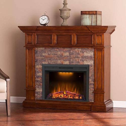 Miniatura 2 de Valuxhome Electric Fireplace, 33 Inches Electric Fireplace Insert, Fireplace Heater with Overheating Protection, Fire Crackling Sound, Remote