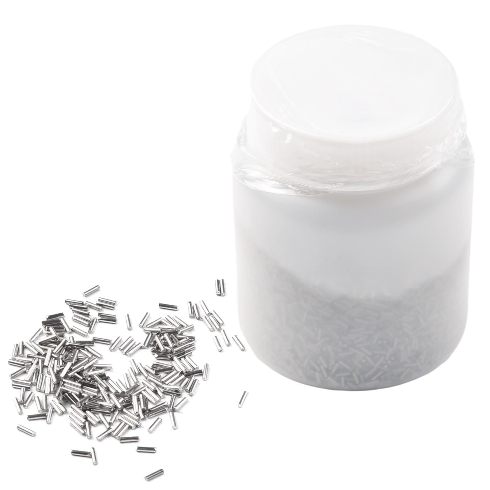 Aiguilles de polissage magnétiques en acier inoxydable 304, lot de 1 kg, pour meuleuse magnétique et élimination des bavures (0,8 × 7 mm)