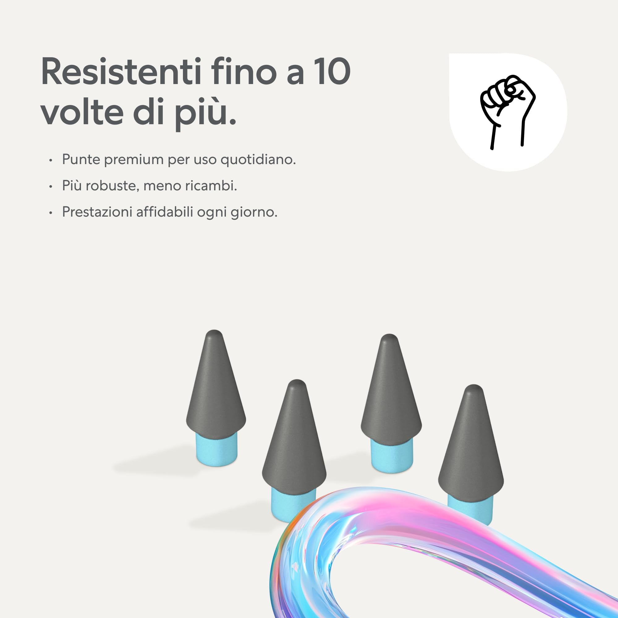 Paperlike® Pencil Tips (4X) per Apple Pencil 1ª & 2ª Gen, USB-C & PRO, 10x più durevoli