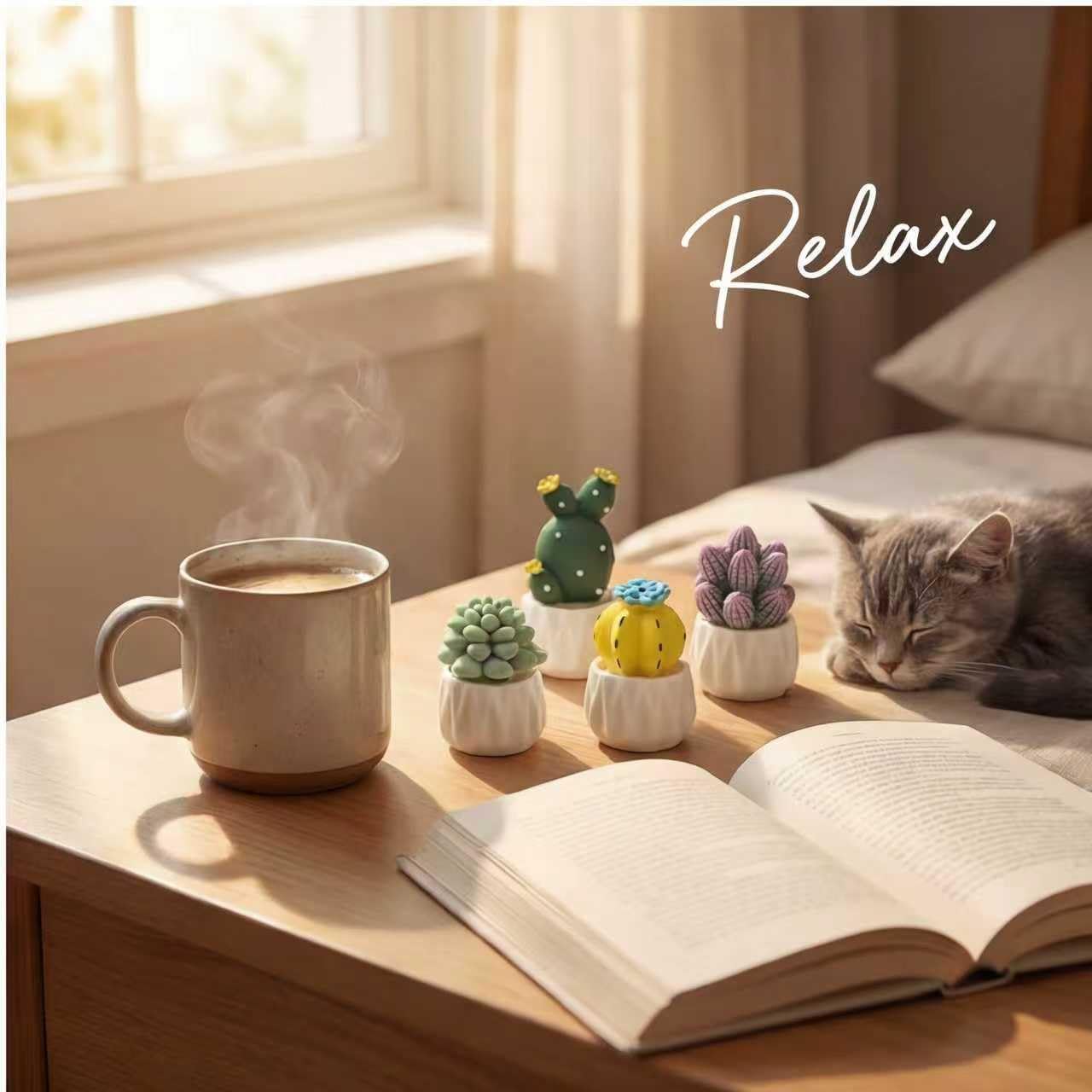 Cute Succulent Plants Car Ornaments for Dashboard image 5