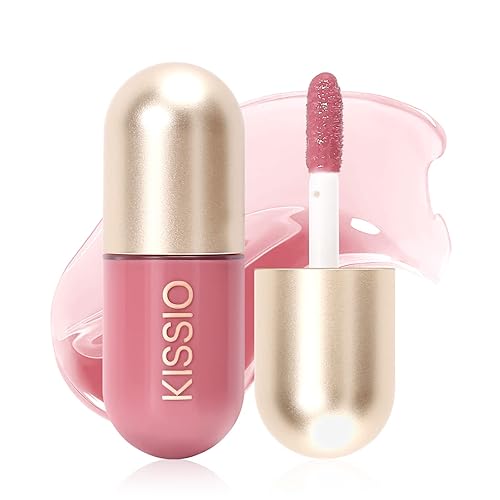 Miniatura 9 de KISSIO Plumper de labios, brillo de labios de color, potenciador de labios, extractos de plantas, suero labial hidratante para labios más completos