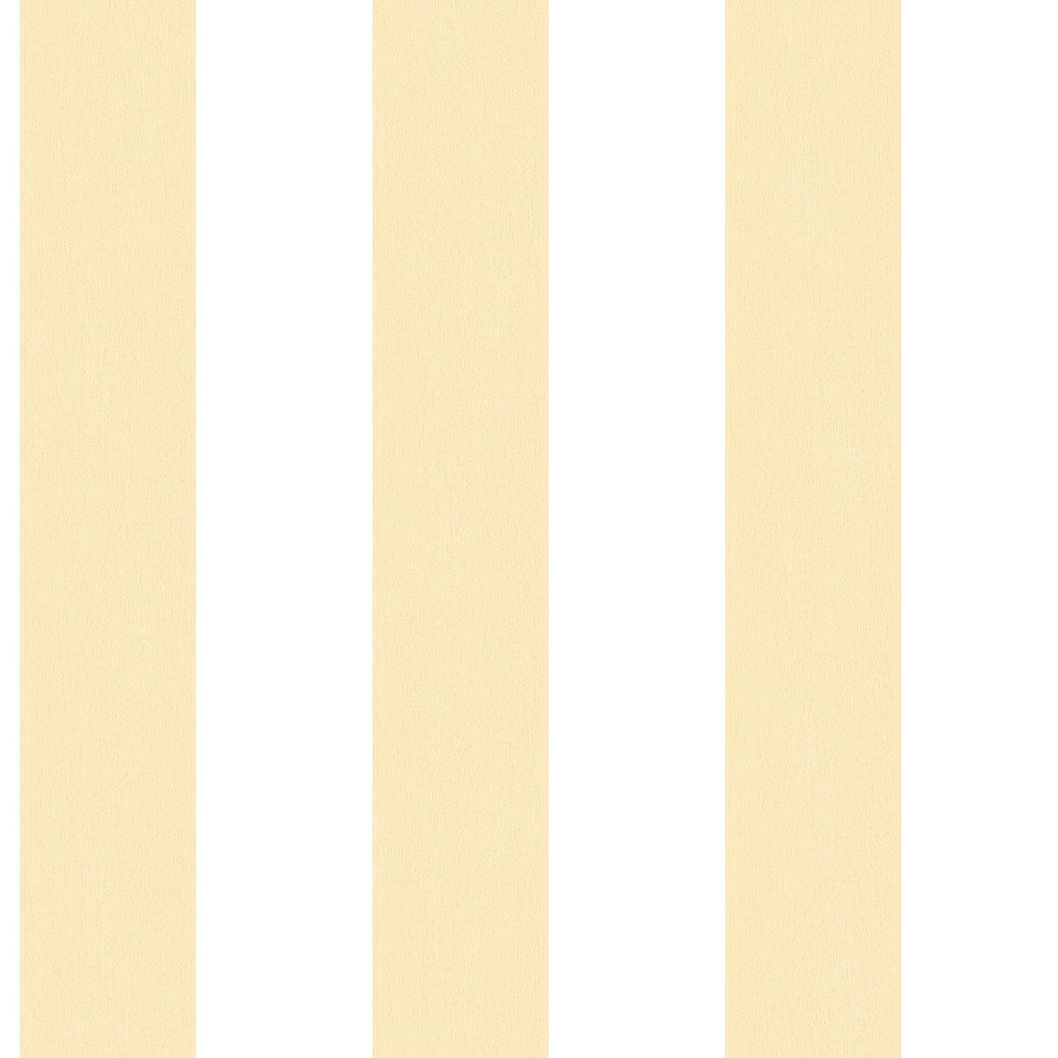 Galerie G67587 Smart Stripes 2, Wide Stripes Design Wallpaper, Yellow/White, 10m x 53cm