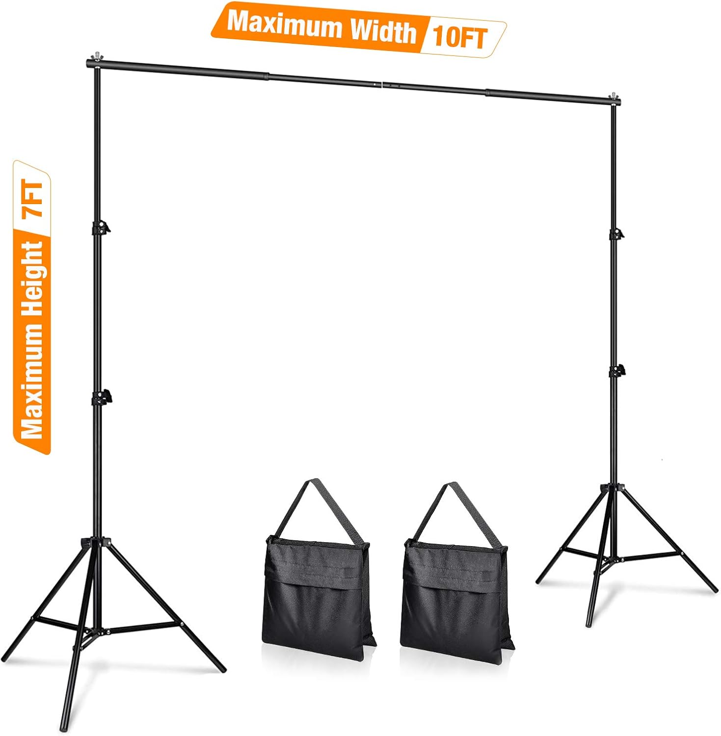 Discount 90% Backdrop Stand, 10Ft Photography Backdrop Stand Adjustable Photography Background Support System Kit for Studio, Parties, Wedding, with Spring Clamp, Carry Bag , Sand Bag Discount 90% Backdrop Stand, 10Ft Photography Backdrop Stand Adjustable Photography Background Support System Kit for Studio, Parties, Wedding, with Spring Clamp, Carry Bag , Sand Bag