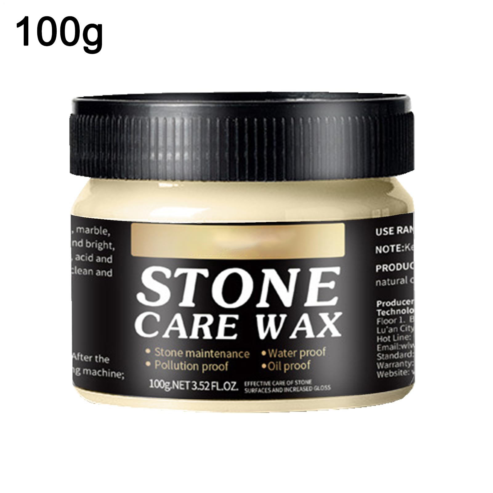 Cire de soins de polissage en pierre - Plancher en marbre cire p-olonaise Granite Po-lon cire de cire de cire de cire de cire, crème de polisseuse imperméable portable, produits de soins en pierre