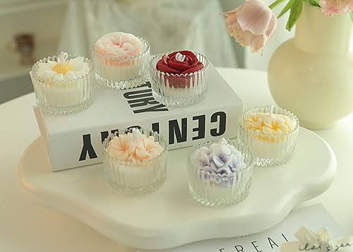 Miniatura 4 de Vela perfumada de flores, 8.11 oz Plumeria Rubra L Vela decorativa con aroma de cera de soja en tarro de vidrio de 8 horas, vela hecha a mano para