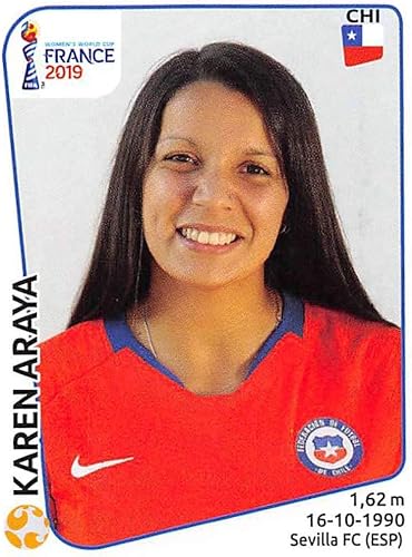 Miniatura 1 de 2019 Panini FIFA Women's World Cup France Album Stickers (Individual Sticker Only) Soccer #453 Karen Araya Chile 2 Inch by 2 12 Inch Collectible