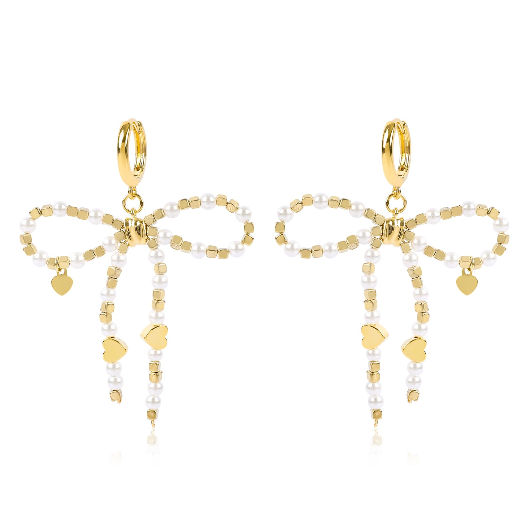 Elegant Pearl Bowknot Earrings