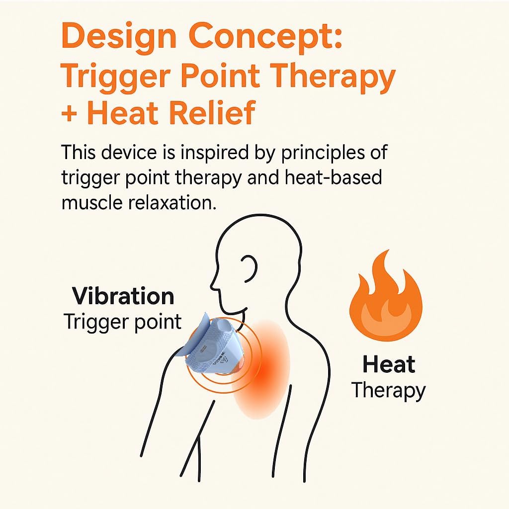Heated Vibrating Massage Ball with Suction Base – 2 Heat & 2 Vibration Modes, Deep Tissue Trigger Point Massager for Back, Neck, Legs & Muscle Recovery, Cordless & Portable Body Relaxation Tool