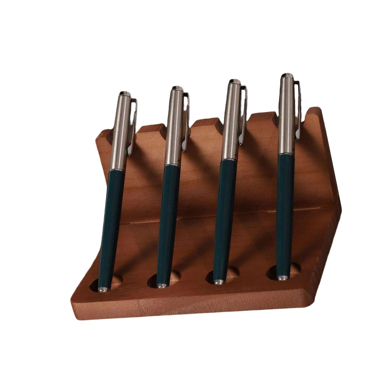 HDOYTXXM Sturdy Wooden Pen Holders Providing Wide Base for Stability Spills on Cluttered Desks Versatile Pencil Holders
