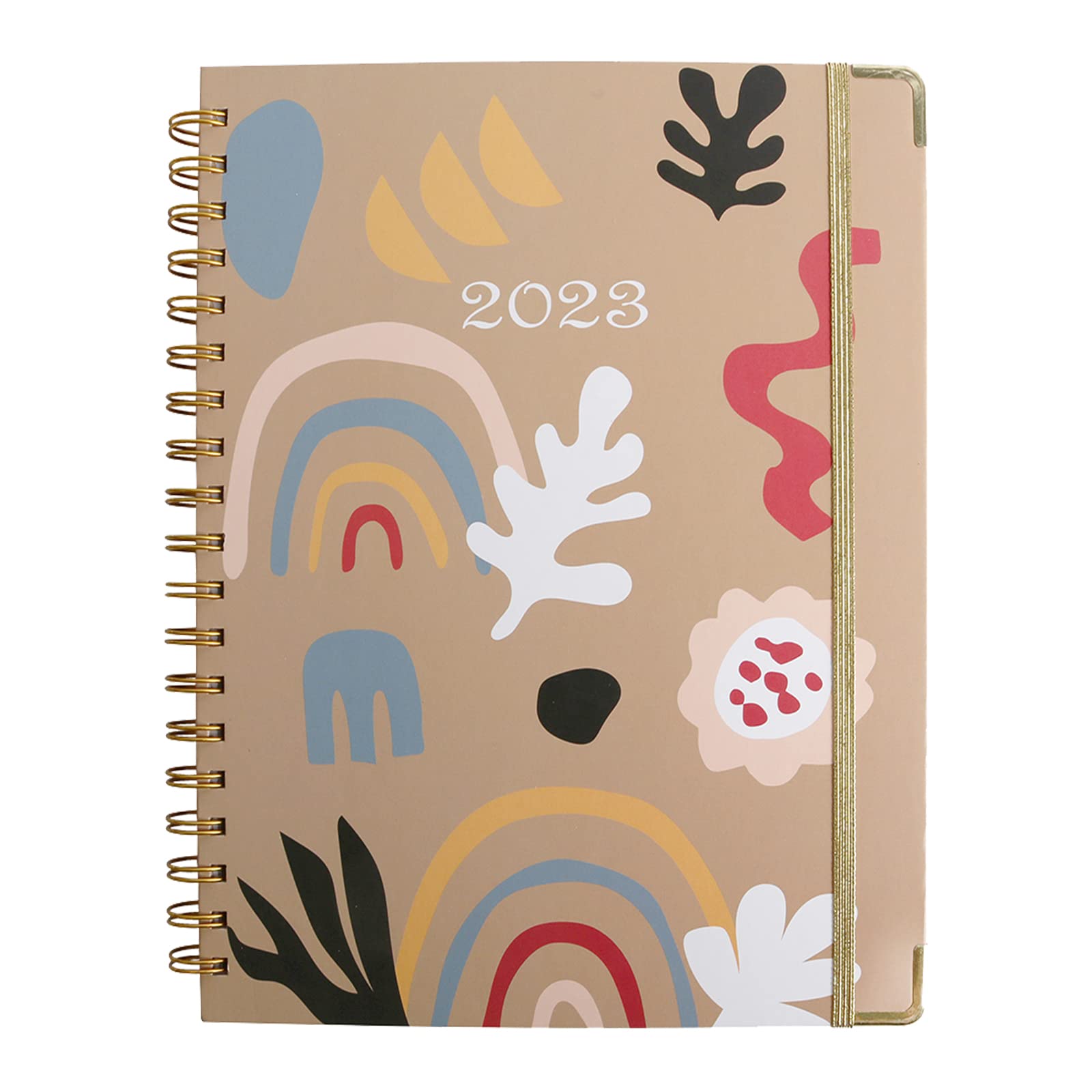 Photo 1 of 2023 Planner Weekly and Monthly 8" x 10" Monthly Expense & Notes, Inner Pocket,Gold Protective Corner,Elastic Band, Adorable Cute Planner 2023 C Style D1-8''-C