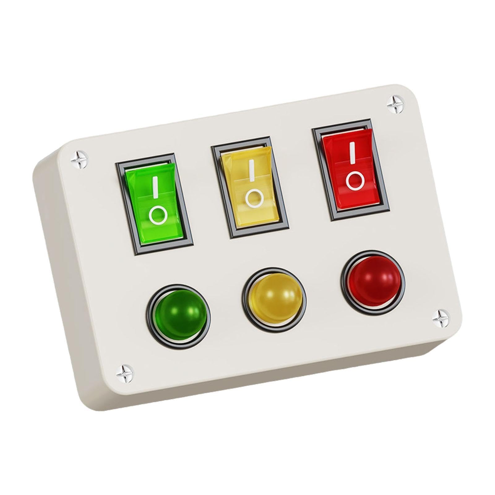 Accessoire pour tableau d'activités : interrupteur lumineux éducatif précoce, robuste et léger, accessoires d'apprentissage à faire soi-même, Bouton