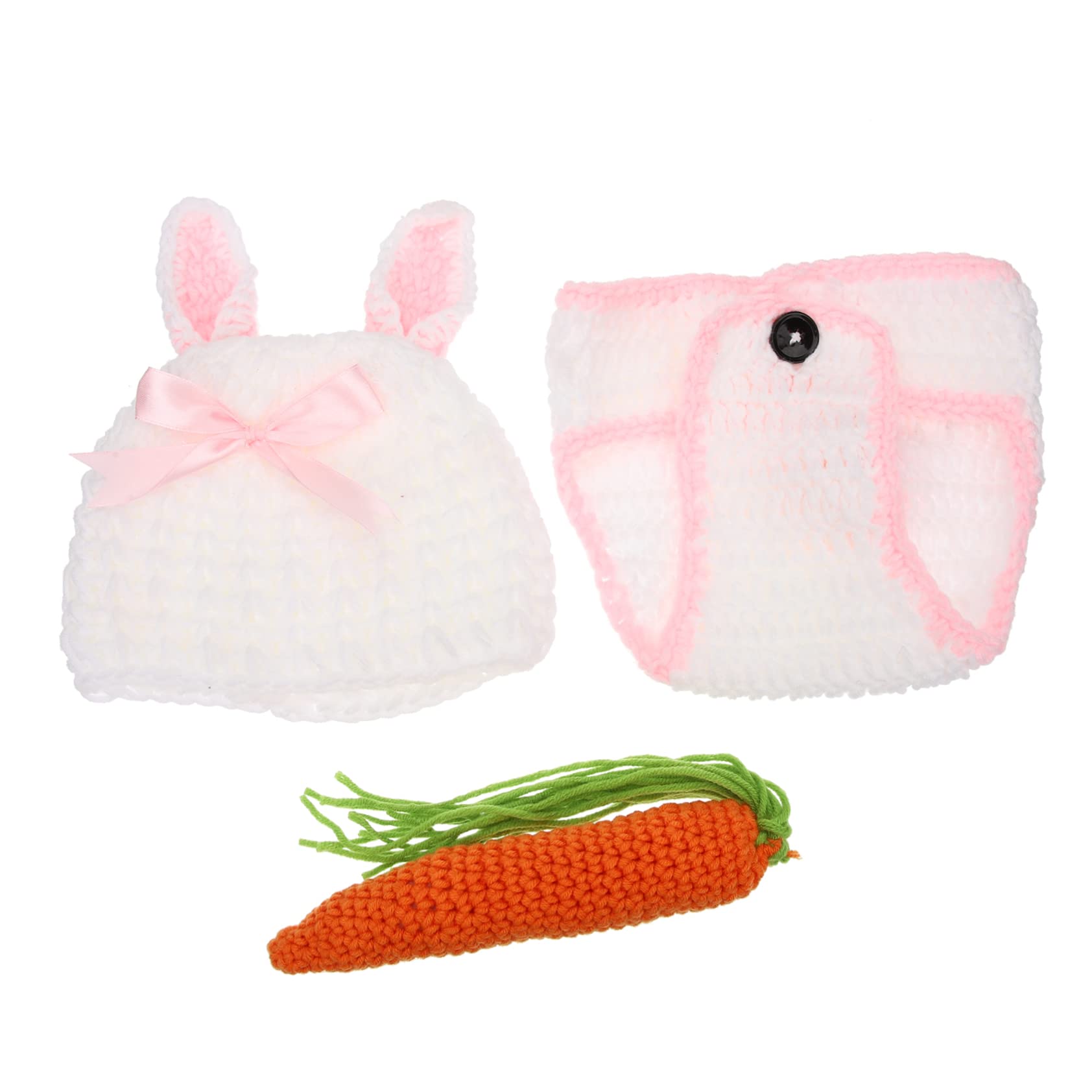 YARNOW 4 Ensembles De Vêtements De Séance Photo Personnalisés pour 100 Jours Berceau Jouets Panier À Lapin Accessoires De Séance Photo Vêtements pour Bébé Langes Articles Mignons