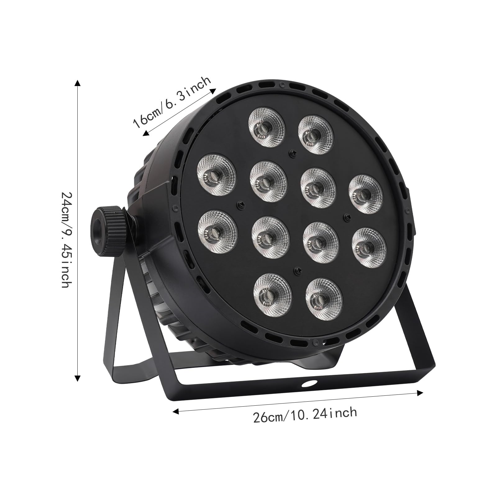 120W LED Par Strahler, LED-Bühnenlichter, Licht RGBW+DMX 4 oder 8 Kanäle, Sprachaktiviert/Auto/DMX/Master-Slave, 0–100% lineare Dimmung für Geburtstagsfeiern, Party, Stage, Weihnachten