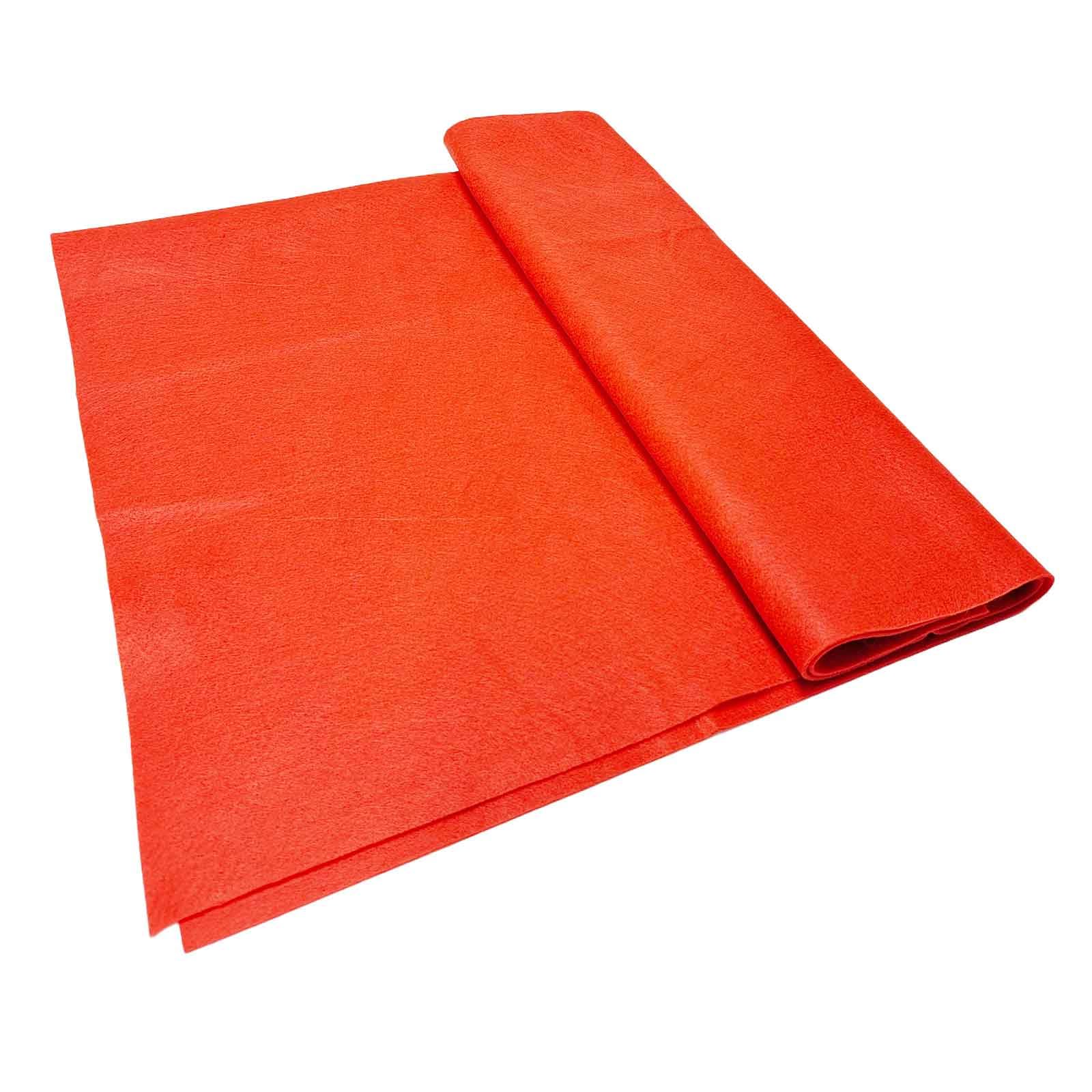 Jtnohx Orange Felt, Felt Fabric For Crafting, Soft Fabric Sheets For Art And Sewing Projects 1.4Mm Thick 91X135cm Flexible