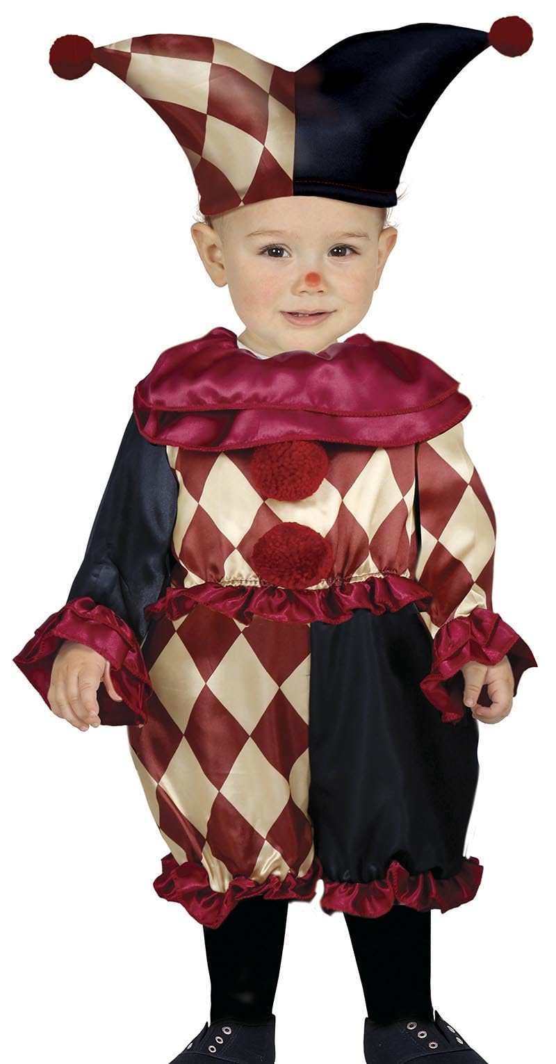 FIESTAS GUIRCA Cute Horror Clown Harlequin Baby Fancy Dress - Halloween Kids Costume Baby Boy Age 12-18 Months
