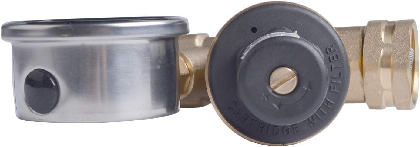 50% Off Discount Hydro Master 0571310 Water Pressure Regulator, Lead Free Brass Valve with Gauge for RV Camper, Pressure Range 0-160PSI / 0-11Bar Buy 1 get 1 🔥 Hydro Master 0571310 Water Pressure Regulator, Lead Free Brass Valve with Gauge for RV Camper, Pressure Range 0-160PSI / 0-11Bar