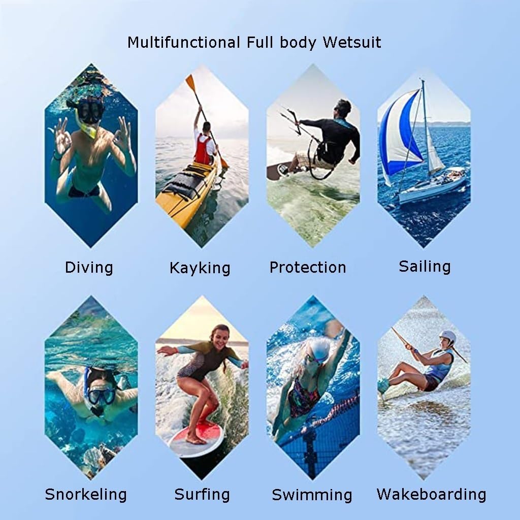 Traje De Buceo para Hombres De 2 Mm, Trajes De Buceo De Neopreno Surf Natación Manga Corta Cremallera Trasera En Agua Fría para Deportes Acuáticos