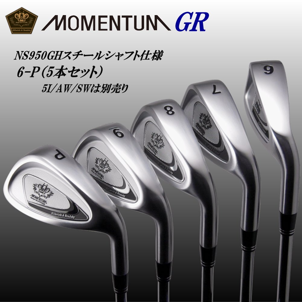 易しさ飛び最高パワービルトMOMENTUM アイアンセット 軽量NS950装着