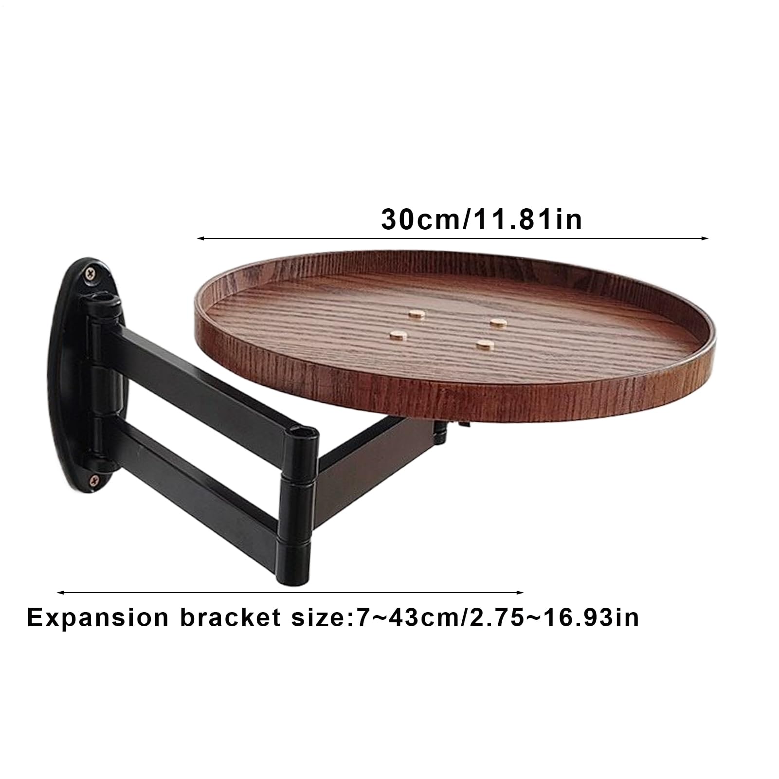 Generico Schwimmender Schreibtisch Für Wand, Wandmontiertisch - Rotierender Nachttisch | Einziehbarer Schwimmender Schreibtisch, Wandständer Für Wohnzimmer, Schlafzimmer, Lernen