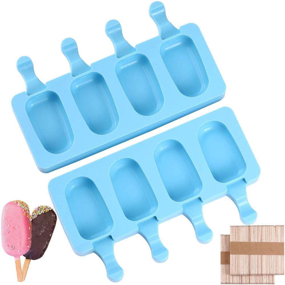 Silicone Popsicle Cakesicle Mold Tray Pack of 2x4 Food Grade BPA Free