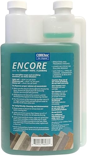 Miniatura 2 de COREtec ENCORE 03Z78 Limpiador de pisos Cuidado para pisos de vinilo de lujo concentrado 32 oz (repuestos 16x)
