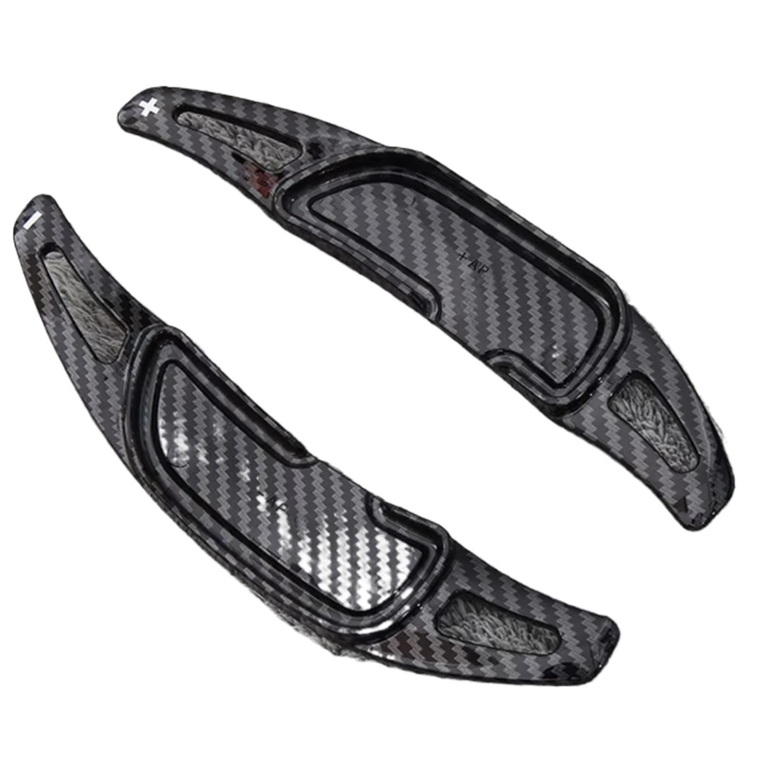 Xinwelz Carbon Fiber Black Car Shift Paddles Compatible With Benz For C63 For E63 For S63 Car Steering Wheel Paddle Shifter Extension Shifters For Fit(Carbon Fiber Black)