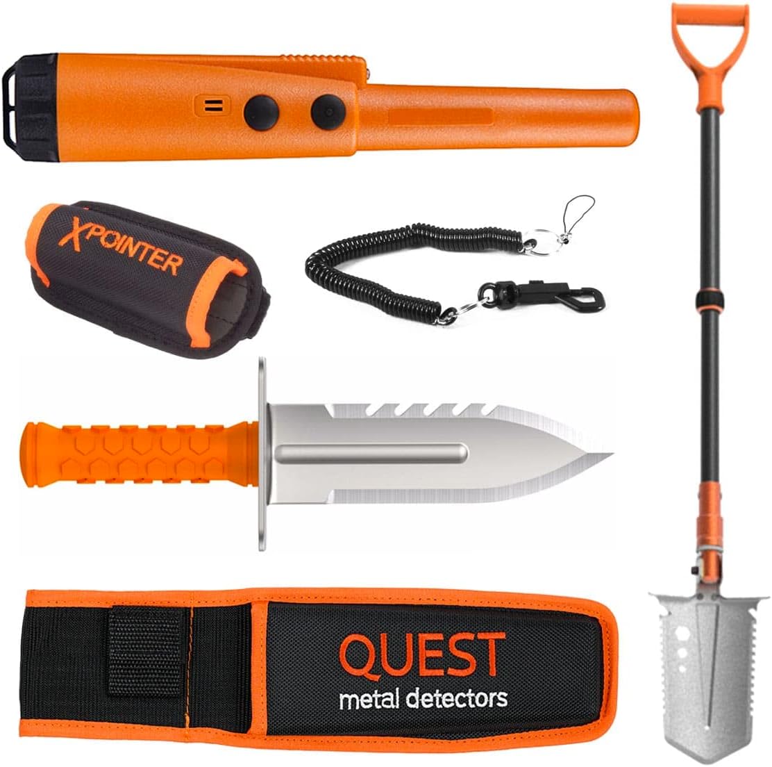 Quest XPointer Land Orange with Diamond Digger Tool Left and Spade