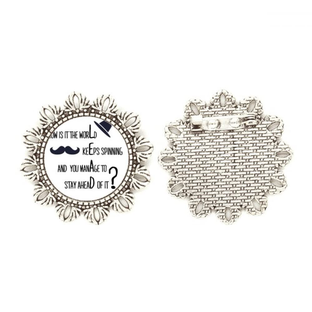 Broche de plata Question To Leaders talla mediana accesorio de solapa unisex 4