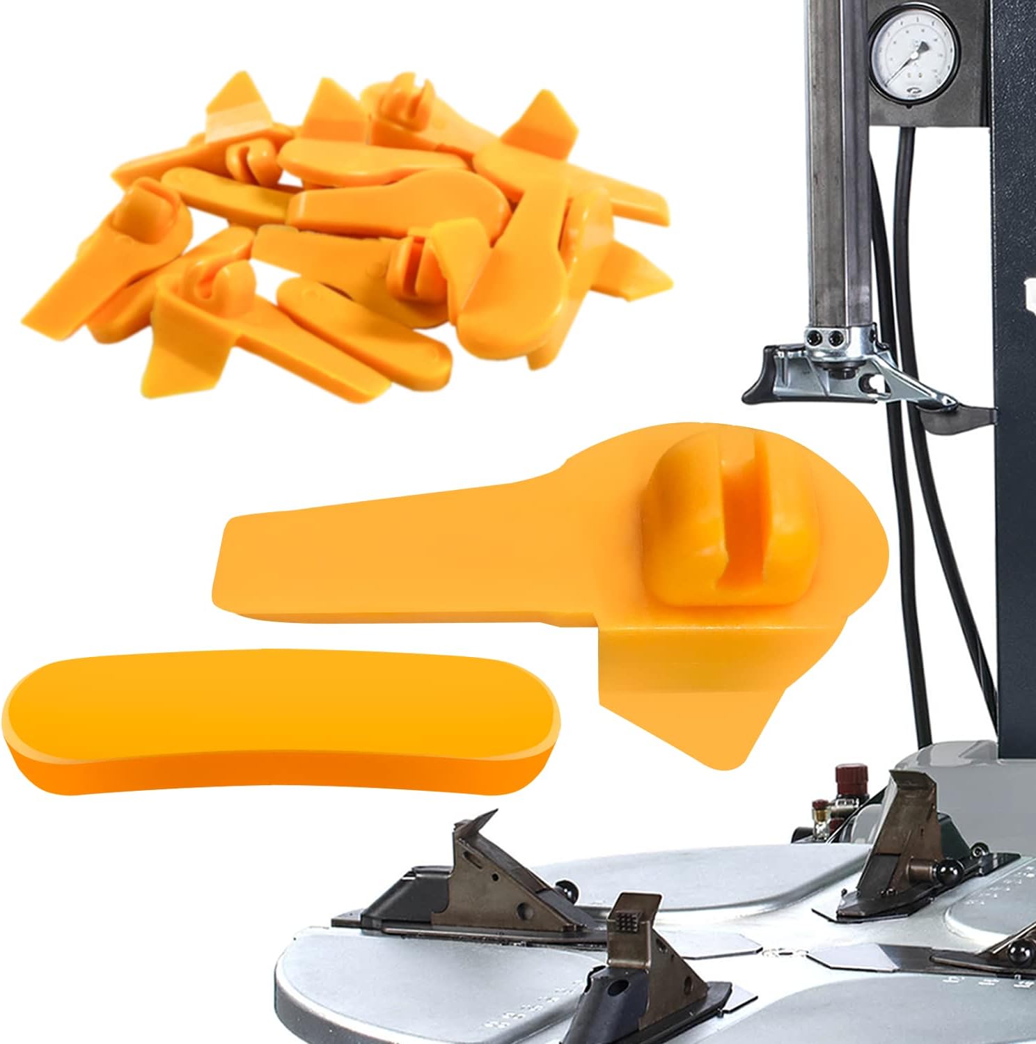 Watris Veiyi Tyre Changer Mount, 20pcs Tyre Tire Changer Mount, Yellow Tire Machine Duck Head, Tire Changer Duck Head Tool Rim Protector Tire Machine Accessories