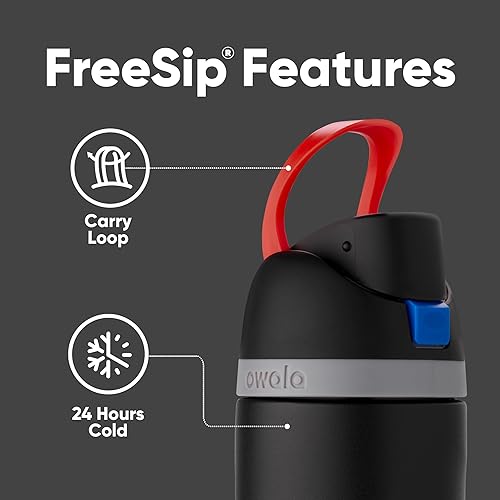 Miniatura 4 de Owala Star Wars FreeSip - Botella de agua aislada de acero inoxidable y funda de silicona para botella de agua, funda protectora antideslizante para