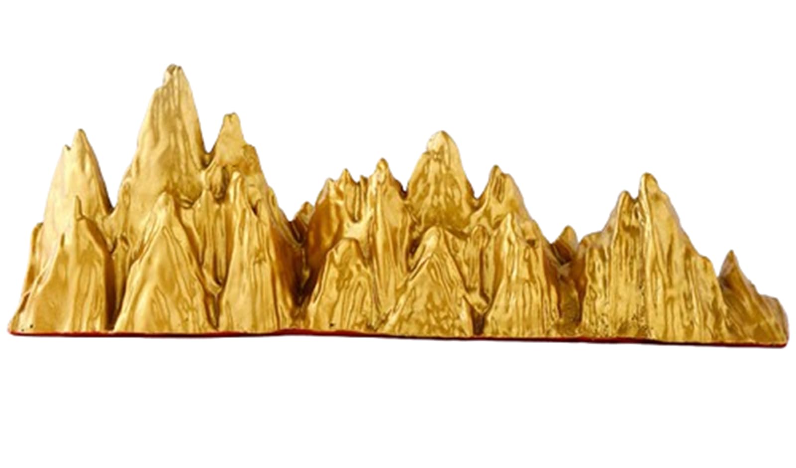 NHDVDVAV Brass Mountain Figurine Small Feng Shui Statue for Wealth and Luck Chinese Golden Mountain Home Office Decor Store Display Sculpture Gift,B