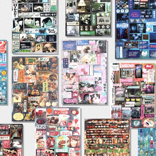 Tmtains 990Pcs Japanese Sticker Book for Scrapbook Heisei Retro Comic Books Style Kawaii Korean Sticker for Journaling Aesthetic Japanese Stickers Book for Adults DIY Crafts Junk Journal Gifts (Echo) - Thumbnail 6