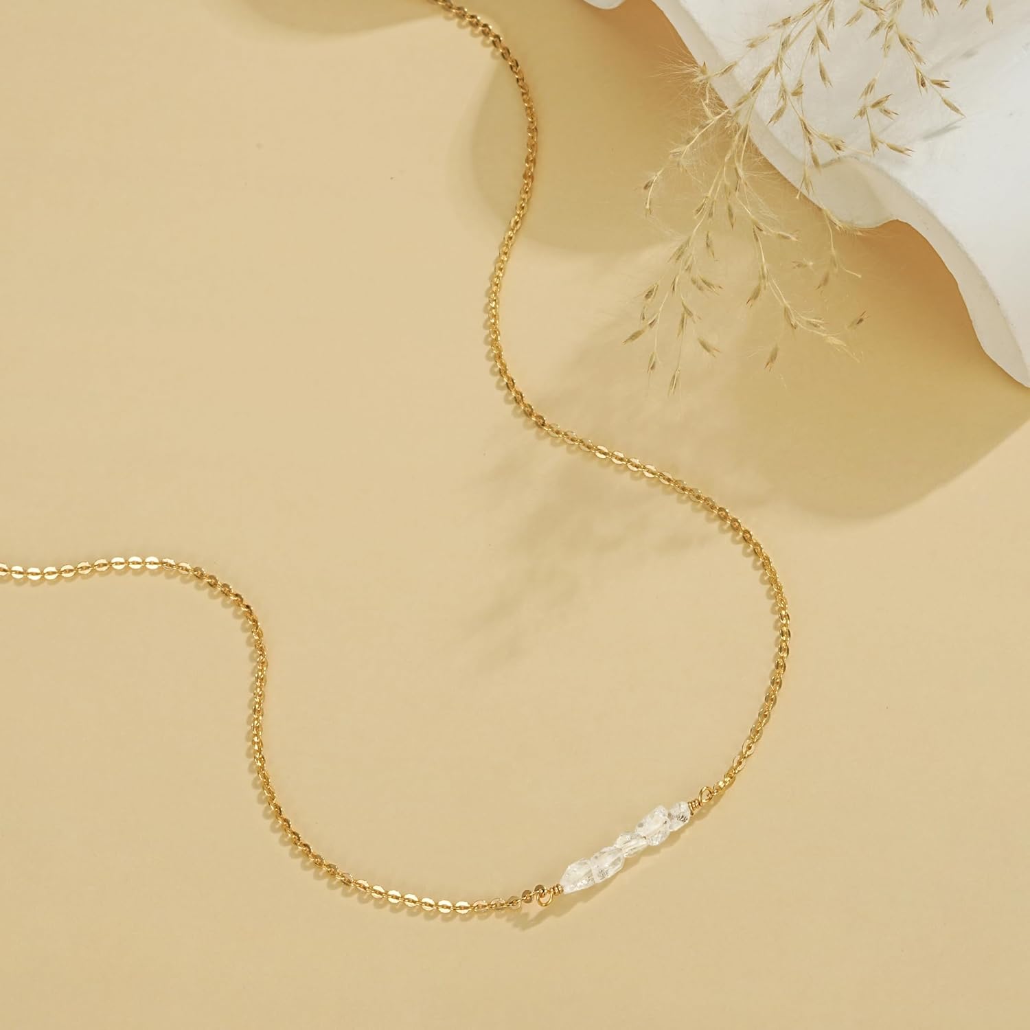 Beaded Choker Necklace for Women 14K Gold Plated Dainty Chain Non Tarnish Dainty Gold Necklace for Women Jewelry Gift - Image 6